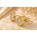 Halo Zirkonia Ohrstecker Gold 333 8 Karat weiße Zirkonia Steine