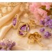 Amethyst Ohrstecker Gold 585 14K lila nat. Amethyste 0.70ct