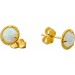Opal Ohrstecker Gold 585 14K Natur Opal Edelsteine 1.0ct