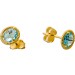 Blautopas Ohrstecker Gold 585 14K nat Blautopase 1.6ct