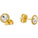 Quarz Ohrstecker Gold 585 14K weiße Natur Quarz Edelsteine 0.8ct