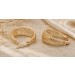Creolen 19mm Gold 333 8K Korbgeflecht Design