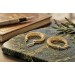 Creolen 18mm Gold 333 8 Karat Bienenwabe design