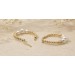 Perlen Creolen Gold 333 8K Süßwasser Perlen 5.2-4mm 