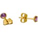 Amethyst Ohrringe Gold 585 14K lila nat. Amethyste 0.25ct