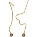 Amethyst Durchzieher Gold 333 8K lila nat. Amethyste 0.40ct