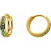 Blautopas Creolen Gold 375 9K nat. London Bluetopase 0.18ct