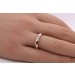 Diamantbandring Rosegold 585 14 Karat poliert 1 Brillant 0,10ct W/SI