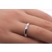 Diamant Ring Weißgold 585 14 Karat  poliert 1 Brillant0,10ct W/S
