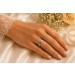 Platin 950 Solitärring Diamant 0.05ct W/SI mattiert