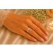 Platin 950 Brillantring Solitär Diamant 0.22ct W SI