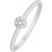 Blumen Ring Weissgold 375 Diamanten Brillanten zus. 0,06ct W/I1 Krappen gefasst