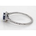 Saphir Ring Weißgold 585 14K Halo Diamanten blau