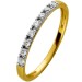 Memoire Ring Gelbgold 585 14 Karat 8 Brillanten 0,15ct W/SI