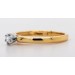 Solitär Ring Gelbgold 585 14 Karat Diamant 0.10ct W SI
