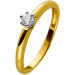Solitär Ring Gelbgold585 14Karat 1 Brillant 0,10ct W/SI Verlobungsring
