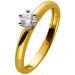 Diamant Ring gelb gold 585 1 Brillant 0,20ct W/SI Verlobungsring Solitärring