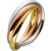 Tricolor Ring 3 Ringe ineinander Trinity Goldring Gelbgold Weissgold Rosegold 585 14 Karat halbmassiv
