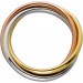 Tricolor Ring 3 Ringe ineinander Trinity Goldring Gelbgold Weissgold Rosegold 585 14 Karat halbmassiv