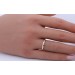  Vorsteckring Gelbgold 585  Solitär Brillant 0.08ct  W SI 