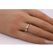 Spannring Gelbgold 585 14 Karat Solitär Diamant 0.15ct W SI