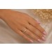 Spannring Gelbgold 585 14 Karat Solitär Diamant 0.15ct W SI