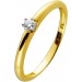 Verlobungsring Gelbgold 585 14 Karat Solitär Diamant 0.05ct W SI