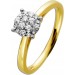 Diamant Ring Gelbgold 585 14 Karat Brillanten 0.25 Halo