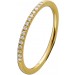 Ring Memoire Alliance Gelbgold 585 14 Karat 15 Diamanten Brillantschliff Total 0,12ct W/SI
