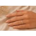 Memoire Alliance Brillant Ring Gelbgold 585 14K Diamanten 0.12ct TW VSI