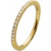 Brillant Ring Memoire Alliance Gelbgold 585 14 Karat 13 Diamanten Brillantschliff Total 0,15ct W/SI