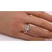 Blautopas Ring Gelbgold 375 9K Zirkonia blauer Edelstein