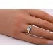 Blautopas Ring Gelbgold 375 9K hellblauer Edelstein