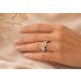 Tricolor Dreifach Ring 585 14K Trinity 
