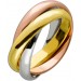 Trinity Tricolor Ring 585 14 Karat Gelbgold Weißgold Rosegold massiv Damenschmuck