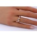 Tricolor Dreifach Trinity Ring 333 8K Tricolor Gold weiße Zirkonia 