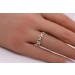 Damenring Gelbgold 333 8 Karat weiße Zirkonia Kettendesign