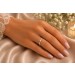 Solitär Ring Weißgold 585 14 Karat Diamant 0.08ct W SI
