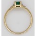 Designer Ring Gelbgold 585 14 Karat 12 Diamanten Total 0,05ct W/SI 1 grün leuchtender Smaragd Edelstein