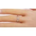 Solitär Ring Weissgold 585 14 Karat 1 Diamant Brillantschliff 0,08ct  W/SI Pseudo Spannfassung Diamantring