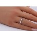 Solitär Ring Weißgold 585 14 Karat Diamant  0.08ct  W SI 