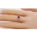 Ring Weissgold 585 14 Karat 36 Diamanten Brillantschliff  Total 0,21ct  W/SI 1 echter roter Rubin Edelstein 1,30ct Damenring
