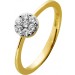 Diamantring Gold 585 14 Karat Halo Diamanten 0.29ct