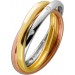 Brillantring Trinity Gelb Rose Weißgold 585 8 Brillanten 0,13ct TW/VSI