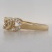 Ring Ketten Design Gelbgold 9 Karat weißen Zirkonia Diamantlook