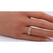 Ring Ketten Design Gelbgold 9 Karat weißen Zirkonia Diamantlook