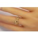 Ring Ketten Design Gelbgold 9 Karat 50 weißen Zirkonia Diamantlook