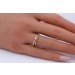 Ring Gelbgold Weißgold 333 8 Karat weißen Zirkonia Steine
