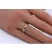 Damenring Gelbgold 333 8 Karat weiße Zirkonia Brillantlook