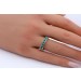 Smaragd Memoire Alliance Ring Weißgold 585 grüne Edelsteine 1ct